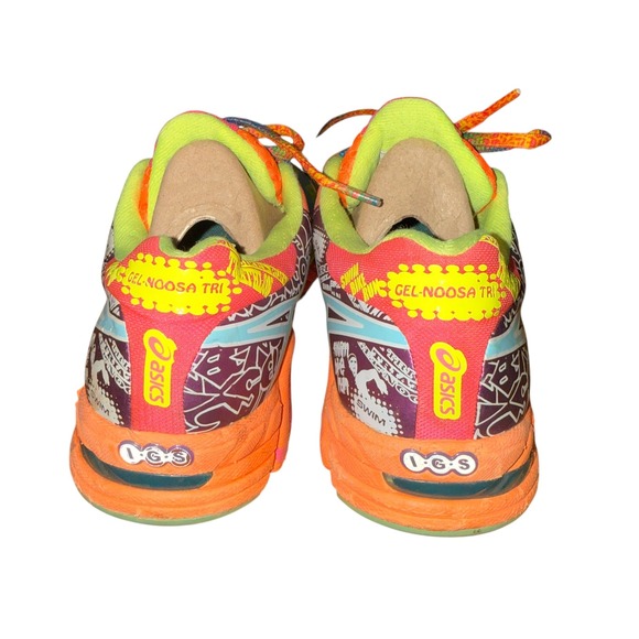 ASICS Gel-Noosa Tri 9 Womens 8 Pre-Owned Running Shoes Multi-Color Neon T458N - Picture 11 of 14